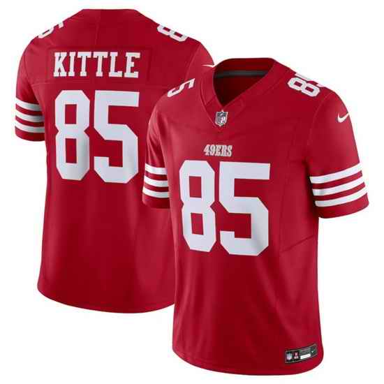 Men San Francisco 49ers 85 George Kittle Red 2023 F U S E  Vapor Untouchable Limited Stitched Football Jersey